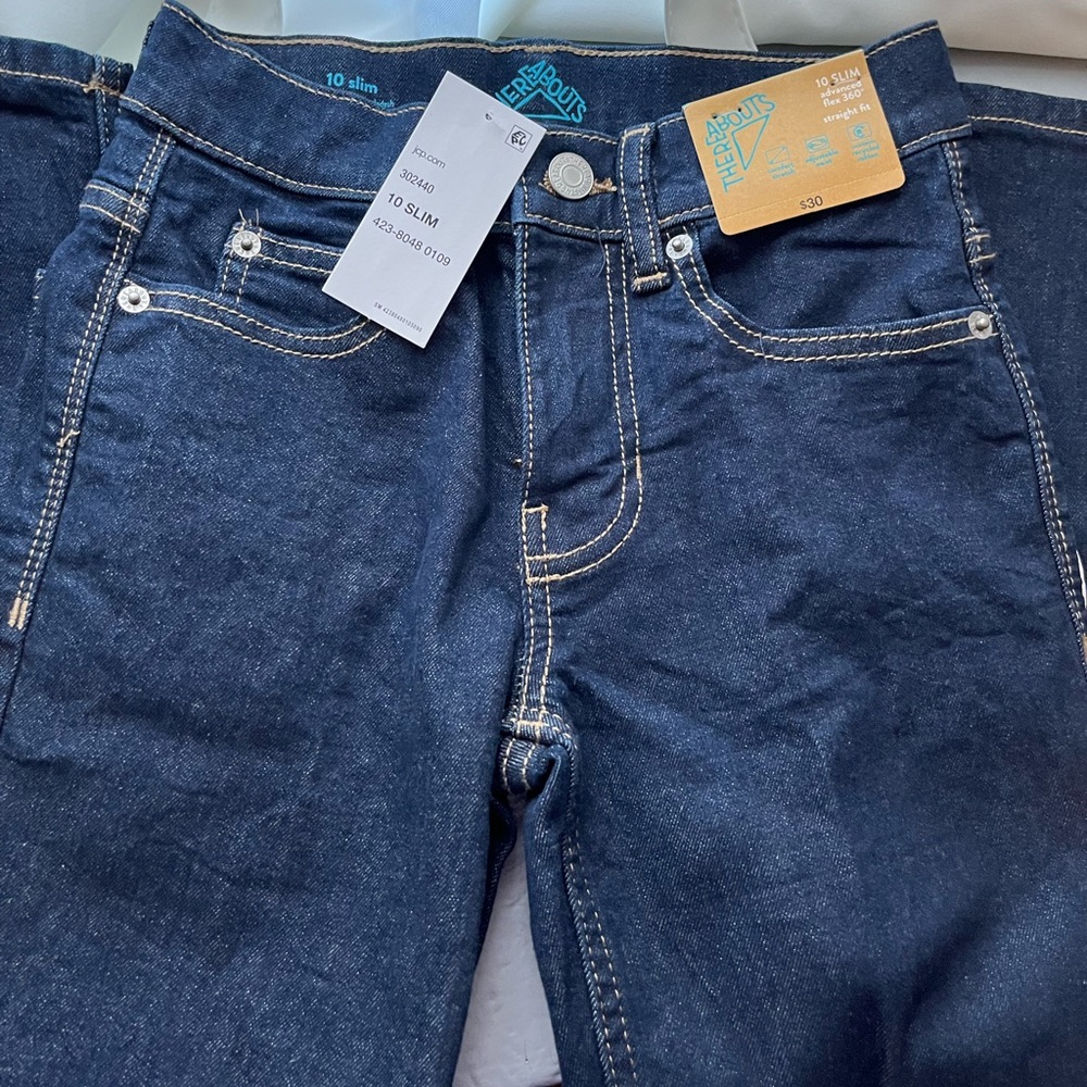 NWT jeans boys 10 slim with adjustable waist